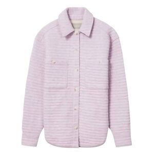 Everlane Jacket Women's Small Purple Organic Cotton Quilted Button Down Shirt